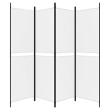 Load image into Gallery viewer, Separè 4 Pannelli Bianco 200x180 cm Tessuto e ferro