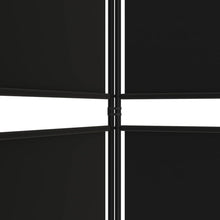 Load image into Gallery viewer, Separè 4 Pannelli Nero 200x180 cm in Tessuto e ferro