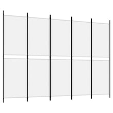 Load image into Gallery viewer, Separè 5 Pannelli Bianco 250x180 cm Tessuto e ferro