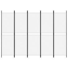 Load image into Gallery viewer, Separè 5 Pannelli Bianco 250x180 cm Tessuto e ferro