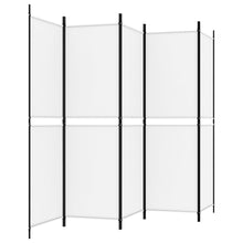 Load image into Gallery viewer, Separè 5 Pannelli Bianco 250x180 cm Tessuto e ferro