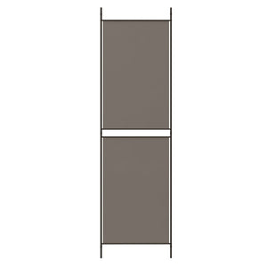 Separè 5 Pannelli Antracite 250x180 cm Tessuto e ferro