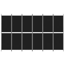 Load image into Gallery viewer, Separè 6 Pannelli Nero 300 x 180 cm in Tessuto e ferro