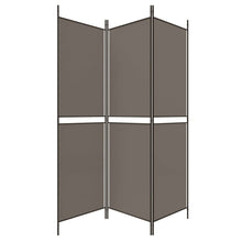 Carica l&#39;immagine nel visualizzatore di Gallery, Separè 3 Pannelli Antracite 150x200 cm in Tessuto e ferro