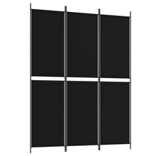 Load image into Gallery viewer, Separè 3 Pannelli Nero 150x200 cm in Tessuto e ferro