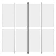 Load image into Gallery viewer, Separè 4 Pannelli Bianco 200x200 cm Tessuto e ferro