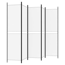 Load image into Gallery viewer, Separè 5 Pannelli Bianco 250x200 cm Tessuto e ferro