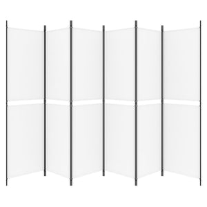 Separè 4 Pannelli Bianco 300x200 cm Tessuto e ferro