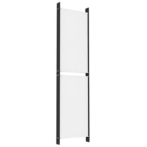 Separè 4 Pannelli Bianco 300x200 cm Tessuto e ferro