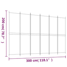 Load image into Gallery viewer, Separè 6 Pannelli Antracite 300x200 cm Tessuto e ferro