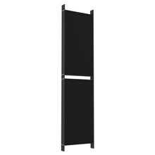 Load image into Gallery viewer, Separè 6 Pannelli Nero 300x200 cm in Tessuto e ferro
