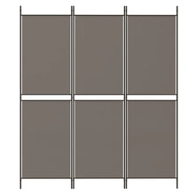 Carica l&#39;immagine nel visualizzatore di Gallery, Separè 3 Pannelli Antracite 150x220 cm in Tessuto e ferro