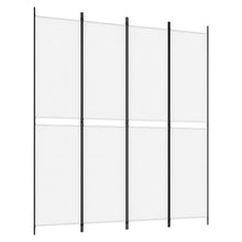 Load image into Gallery viewer, Separè 4 Pannelli Bianco 200x220 cm Tessuto e ferro