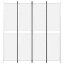 Load image into Gallery viewer, Separè 4 Pannelli Bianco 200x220 cm Tessuto e ferro