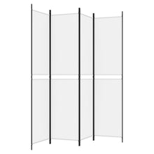 Load image into Gallery viewer, Separè 4 Pannelli Bianco 200x220 cm Tessuto e ferro