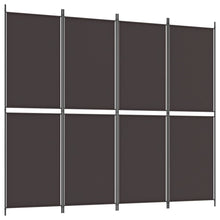 Load image into Gallery viewer, Separè 4 Pannelli Marrone 200x220 cm in Tessuto e ferro