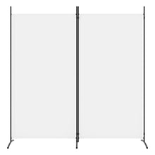 Carica l&#39;immagine nel visualizzatore di Gallery, Divisorio a 2 Pannelli Bianco 175x180 cm Tessuto