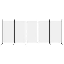 Carica l&#39;immagine nel visualizzatore di Gallery, Divisorio a 5 Pannelli Bianco 433x180 cm Tessuto e ferro