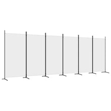 Load image into Gallery viewer, Divisorio a 6 Pannelli Bianco 520x180 cm Tessuto e ferro