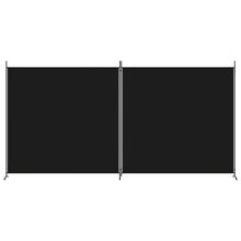 Load image into Gallery viewer, Divisorio a 2 Pannelli Nero 348x180 cm in Tessuto e ferro
