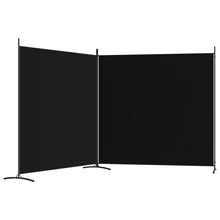 Load image into Gallery viewer, Divisorio a 2 Pannelli Nero 348x180 cm in Tessuto e ferro