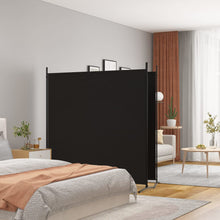 Load image into Gallery viewer, Divisorio a 2 Pannelli Nero 348x180 cm in Tessuto e ferro