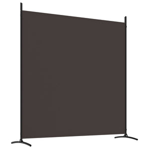 Divisorio a 3 Pannelli Marrone 525x180 cm in Tessuto e ferro