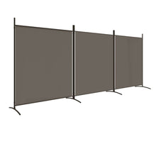 Load image into Gallery viewer, Divisorio a 3 Pannelli Antracite 525x180 cm in Tessuto e ferro