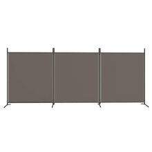 Load image into Gallery viewer, Divisorio a 3 Pannelli Antracite 525x180 cm in Tessuto e ferro