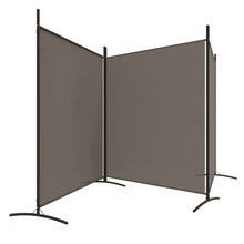 Load image into Gallery viewer, Divisorio a 3 Pannelli Antracite 525x180 cm in Tessuto e ferro