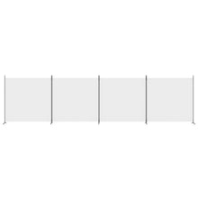 Carica l&#39;immagine nel visualizzatore di Gallery, Divisorio a 4 Pannelli Bianco 698x180 cm Tessuto e ferro