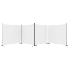 Carica l&#39;immagine nel visualizzatore di Gallery, Divisorio a 4 Pannelli Bianco 698x180 cm Tessuto e ferro
