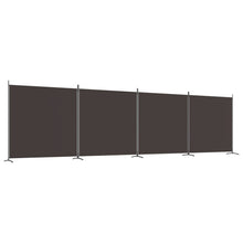 Load image into Gallery viewer, Divisorio a 4 Pannelli Marrone 698x180 cm in Tessuto