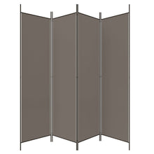 Carica l&#39;immagine nel visualizzatore di Gallery, Separè  4 Pannelli Antracite 698x180 cm Tessuto e ferro