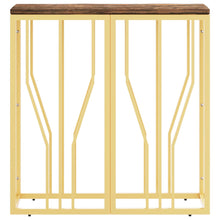 Laden Sie das Bild in den Galerie-Viewer, Mobiletto Consolle Oro in Acciaio e Massello di Recupero