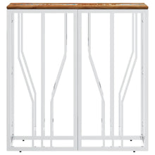 Laden Sie das Bild in den Galerie-Viewer, Mobiletto Consolle Argento in Acciaio Inox e Legno di Recupero