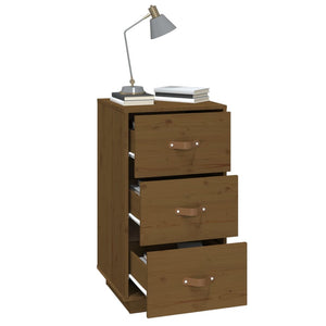 Comodini 2 pz Ambra 40x40x75 cm in Legno Massello di Pino