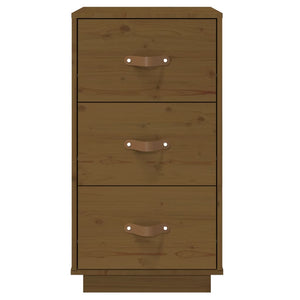 Comodini 2 pz Ambra 40x40x75 cm in Legno Massello di Pino