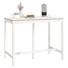 Indlæs billede til gallerivisning Tavolo Bar da Pranzo Bianco 140x80x110 cm in Legno Massello di Pino