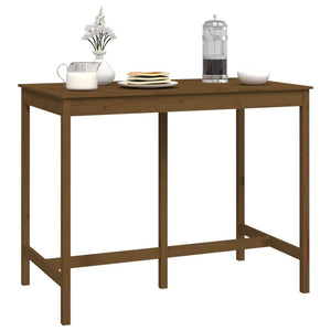 Tavolo da Bar Ambra 140x80x110 cm in Legno Massello di Pino