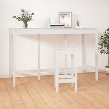 Charger l&#39;image dans la galerie, Tavolo Bar Bianco 180x80x110 cm in Legno Massello di Pino