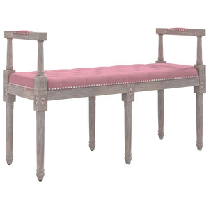 Panca Ottomana Rosa 110x40x70 cm in Velluto