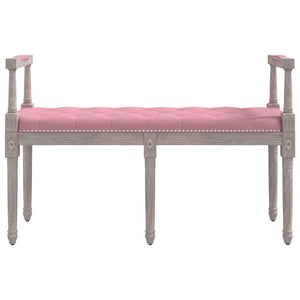 Panca Ottomana Rosa 110x40x70 cm in Velluto