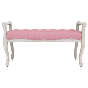 Panca Ottomana Rosa 110x45x60 cm in Velluto