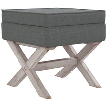 Laden Sie das Bild in den Galerie-Viewer, Pouf con Vano Contenitore Grigio Scuro 45x45x49 cm in Tessuto