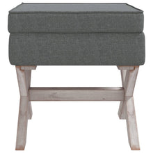 Laden Sie das Bild in den Galerie-Viewer, Pouf con Vano Contenitore Grigio Scuro 45x45x49 cm in Tessuto