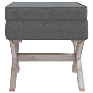 Pouf con Vano Contenitore Grigio Scuro 45x45x49 cm in Tessuto