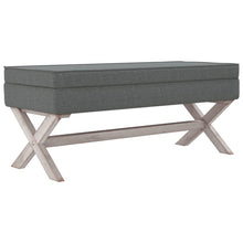 Load image into Gallery viewer, Ottomana con Vano Contenitore 110x45x49 cm in Tessuto Grigio Scuro