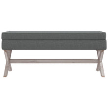 Load image into Gallery viewer, Ottomana con Vano Contenitore 110x45x49 cm in Tessuto Grigio Scuro