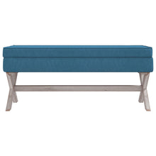 Load image into Gallery viewer, Ottomana con Vano Contenitore 110x45x49 cm in Velluto Blu